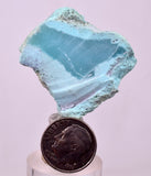 11.3grs GEM SILICA CHRYSOCOLLA CHALCEDONY SCENIC ROUGH SLAB NEW FIND PERU SB225