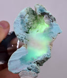 20grs GEM SILICA CHRYSOCOLLA CHALCEDONY SCENIC ROUGH SLAB NEW FIND PERU SB226