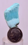 3.4grs GEM SILICA CHRYSOCOLLA CHALCEDONY SCENIC ROUGH SLAB NEW FIND PERU SB228