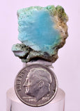 5.9grs GEM SILICA CHRYSOCOLLA CHALCEDONY SCENIC ROUGH SLAB NEW FIND PERU SB229