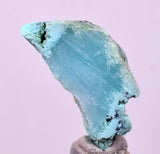 4.5grs GEM SILICA CHRYSOCOLLA CHALCEDONY SCENIC ROUGH SLAB NEW FIND PERU SB230