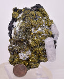 9.1cms APATITE QUARTZ PYRITE DICKITE SPHALERITE PERU HUANZALA AB306