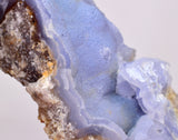 8.6cms BLUE CHALCEDONY PERU Crystal Quartz  Translucent Mineral Sample  Collector QB155