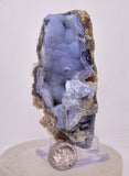 8.6cms BLUE CHALCEDONY PERU Crystal Quartz  Translucent Mineral Sample  Collector QB155