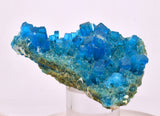 6.8cms NATURAL CHALCANTHITE Peru Copper Botryoidal Crystals Druzy Translucent Electric Blue Shiny Mineral FB105