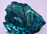 11.7cm GEM BLUE MALACHITE PSEUDOMORPH CHRYSOCOLLA PERU ROSETTE  CRYSTAL UB378