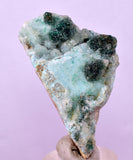 5.1cms DRUZY CHRYSOCOLLA QUARTZ MALACHITE LILY MINE PERU COPPER DB200
