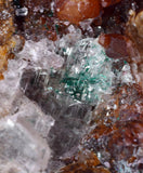 10.6cms GEM ATACAMITE MALACHITE QUARTZ INSIDE SELENITE CRYSTAL LILY MINE PERU TB307