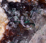 10.6cms GEM ATACAMITE MALACHITE QUARTZ INSIDE SELENITE CRYSTAL LILY MINE PERU TB307