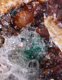 10.6cms GEM ATACAMITE MALACHITE QUARTZ INSIDE SELENITE CRYSTAL LILY MINE PERU TB307