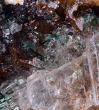 10.6cms GEM ATACAMITE MALACHITE QUARTZ INSIDE SELENITE CRYSTAL LILY MINE PERU TB307