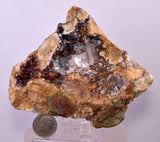 10.6cms GEM ATACAMITE MALACHITE QUARTZ INSIDE SELENITE CRYSTAL LILY MINE PERU TB307