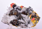 10.9cms REALGAR CRYSTAL ORPIMENT TRANSLUCENT PERU MINERAL SPECIMEN QW1