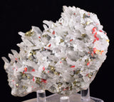 10.7cms REALGAR CRYSTAL ORPIMENT TRANSLUCENT PERU MINERAL SPECIMEN QW2