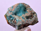 3.2cms DRUZY CHRYSOCOLLA QUARTZ CRYSTAL PERU COPPER LILY MINE DB205