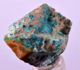 3.2cms DRUZY CHRYSOCOLLA QUARTZ CRYSTAL PERU COPPER LILY MINE DB205