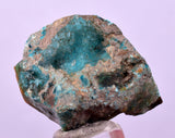 3.2cms DRUZY CHRYSOCOLLA QUARTZ CRYSTAL PERU COPPER LILY MINE DB205