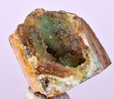 3.1cms DRUZY CHRYSOCOLLA QUARTZ CRYSTAL PERU COPPER LILY MINE DB206