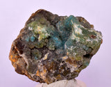 4.4cms DRUZY CHRYSOCOLLA QUARTZ CRYSTAL PERU COPPER LILY MINE DB207