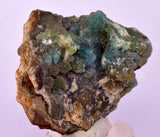 4.4cms DRUZY CHRYSOCOLLA QUARTZ CRYSTAL PERU COPPER LILY MINE DB207