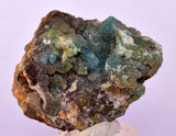 4.4cms DRUZY CHRYSOCOLLA QUARTZ CRYSTAL PERU COPPER LILY MINE DB207