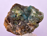 4.4cms DRUZY CHRYSOCOLLA QUARTZ CRYSTAL PERU COPPER LILY MINE DB207