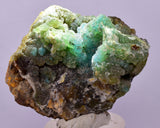 4.4cms DRUZY CHRYSOCOLLA QUARTZ CRYSTAL PERU COPPER LILY MINE DB207