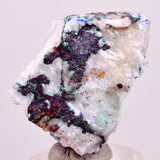 3.2cms NATIVE COPPER CALCITE MALACHITE RARE CRYSTALS MOROCCO MINERAL IB81