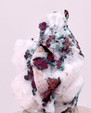2.7cms NATIVE COPPER CALCITE MALACHITE RARE CRYSTALS MOROCCO MINERAL IB82