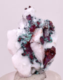 2.7cms NATIVE COPPER CALCITE MALACHITE RARE CRYSTALS MOROCCO MINERAL IB82