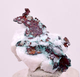 2.7cms NATIVE COPPER CALCITE MALACHITE RARE CRYSTALS MOROCCO MINERAL IB84