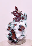 2.7cms NATIVE COPPER CALCITE MALACHITE RARE CRYSTALS MOROCCO MINERAL IB84