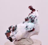 2.7cms NATIVE COPPER CALCITE MALACHITE RARE CRYSTALS MOROCCO MINERAL IB84