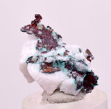 2.7cms NATIVE COPPER CALCITE MALACHITE RARE CRYSTALS MOROCCO MINERAL IB84