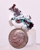 2.7cms NATIVE COPPER CALCITE MALACHITE RARE CRYSTALS MOROCCO MINERAL IB84