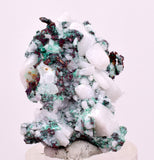 3.3cms NATIVE COPPER CALCITE MALACHITE RARE CRYSTALS MOROCCO MINERAL IB85