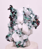 3.3cms NATIVE COPPER CALCITE MALACHITE RARE CRYSTALS MOROCCO MINERAL IB85