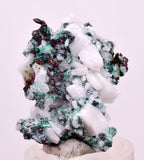 3.3cms NATIVE COPPER CALCITE MALACHITE RARE CRYSTALS MOROCCO MINERAL IB85