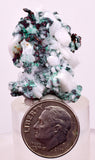 3.3cms NATIVE COPPER CALCITE MALACHITE RARE CRYSTALS MOROCCO MINERAL IB85