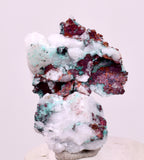2.7cms NATIVE COPPER CALCITE MALACHITE RARE CRYSTALS MOROCCO MINERAL IB86