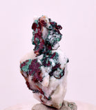 2.4cms NATIVE COPPER CALCITE MALACHITE RARE CRYSTALS MOROCCO MINERAL IB88