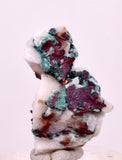 2.4cms NATIVE COPPER CALCITE MALACHITE RARE CRYSTALS MOROCCO MINERAL IB88