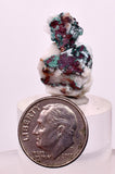 2.4cms NATIVE COPPER CALCITE MALACHITE RARE CRYSTALS MOROCCO MINERAL IB88