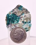 3.1cms QUARTZ CHRYSOCOLLA BOTRYOIDAL TENTADORA MINE PERU MINERAL SPECIMEN CB239