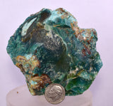 315grs GEM SILICA CHRYSOCOLLA LILY MINE PERU CHALCEDONY QUARTZ BLUE ROUGH SB153
