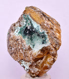 5.4cms DRUZY CHRYSOCOLLA QUARTZ CRYSTAL PERU COPPER LILY MINE DB214