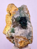 5.8cms DRUZY CHRYSOCOLLA QUARTZ ATACAMITE CRYSTAL PERU LILY MINE DB215