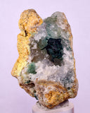 5.8cms DRUZY CHRYSOCOLLA QUARTZ ATACAMITE CRYSTAL PERU LILY MINE DB215