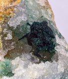 5.8cms DRUZY CHRYSOCOLLA QUARTZ ATACAMITE CRYSTAL PERU LILY MINE DB215