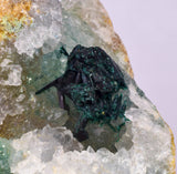 5.8cms DRUZY CHRYSOCOLLA QUARTZ ATACAMITE CRYSTAL PERU LILY MINE DB215